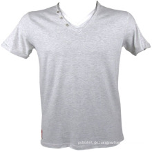 2015 neue Stil Männer Plain 100% Baumwolle 50% Baumwolle 25% Polyester 25% Rayon T-Shirt